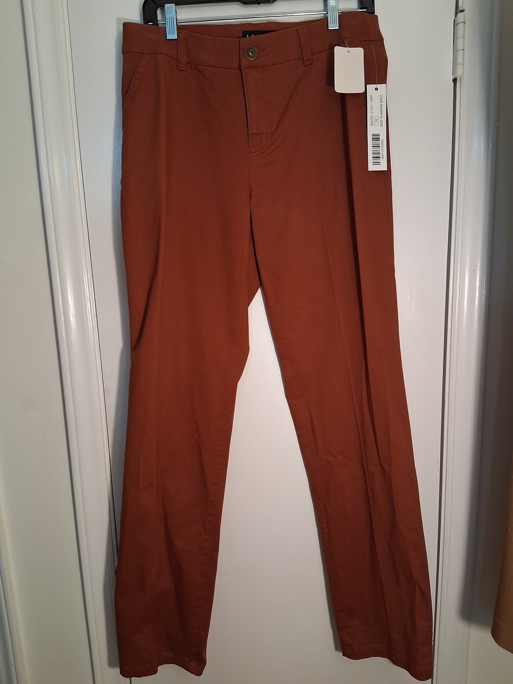 Tribal Women's Straight Leg Pants in Rust Brown